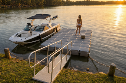 32-cube pontoon with gangway and boat dock, Sydney Harbour
