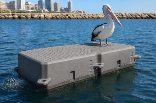 Double HDPE pontoon cube 1000x500 for modular floating dock